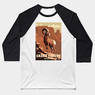 Grand Canyon National Park Vintage Travel Poster Baseball T-Shirt